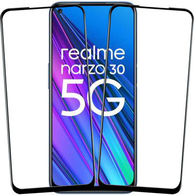 VAlight Edge To Edge Tempered Glass for Realme Narzo 30 5G, realme Narzo 30 5G(Pack of 2)