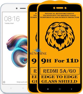 SUNSHINE Edge To Edge Tempered Glass for Mi Redmi Go(Pack of 2)