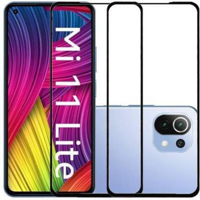 kentop Edge To Edge Tempered Glass for Xiaomi Mi 11 Lite + M2101K9AG, MI 11 LITE(Pack of 2)