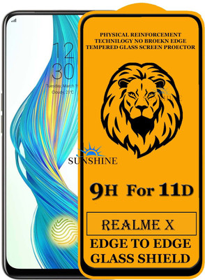 SUNSHINE Edge To Edge Tempered Glass for Realme X(Pack of 1)