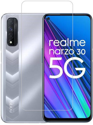 HOBBYTRONICS Tempered Glass Guard for Realme Narzo 30(Pack of 1)