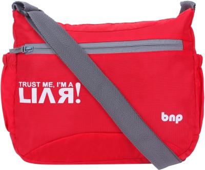 BAGS N PACKS Red Sling Bag Printed Cross Body Sling Bag for Boys & Girls(BNP 094P-Liar)- Red Clr