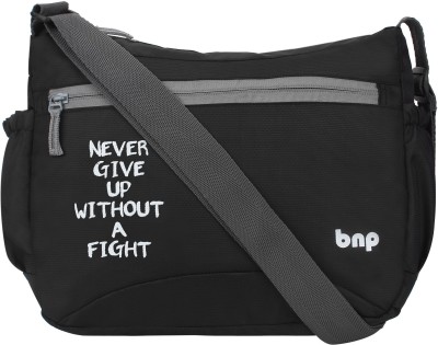 BAGS N PACKS Black Sling Bag Printed Cross Body Sling Bag for Boys & Girls(BNP 094P-NGUWF)- Black Clr