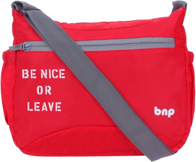 BAGS N PACKS Red Sling Bag Printed Cross Body Sling bag for Boys & Girls(BNP 094P-Be Nice)-Red Clr