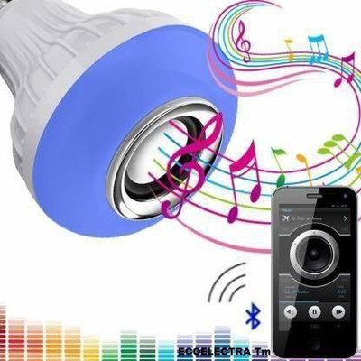 Guruji Bazar Led Bulb with Bluetooth Speaker with Super bass Music Light Bulb + RGB Light Ball Bulb Colorful Lamp with Remote Control for Home,Bedroom Smart Bulb Smart Bulb