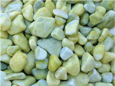 Naturally Green Lemon Yellow pebbles 5 kg Regular Asymmetrical Rock Pebbles(Yellow 5 kg)