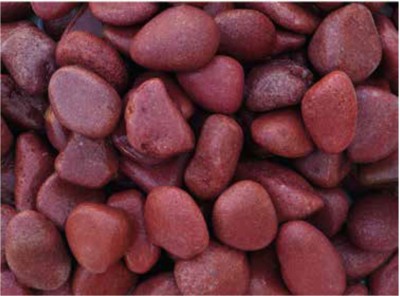 Naturally Green Red sandstone unpolished pebbles 5 kg Regular Asymmetrical Rock Pebbles(Red 5 kg)