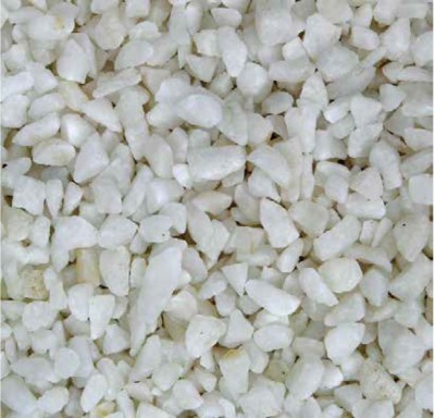 Naturally Green unpolished white whisper 5 kg Regular Asymmetrical Rock Pebbles(White 5 kg)