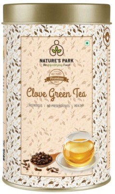 Nature's Park Clove Green Tea - Loose Leaf Blend, Premium Quality Indian Cloves and Green Tea Leaves - Enhances Digestive Abilities, Relief from Toothache & Cough Cloves Green Tea Tin(150 g)