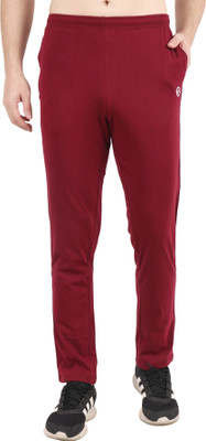 SHELLOCKS Solid Men Maroon Track Pants