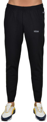 TRIZON Solid Men Black Track Pants