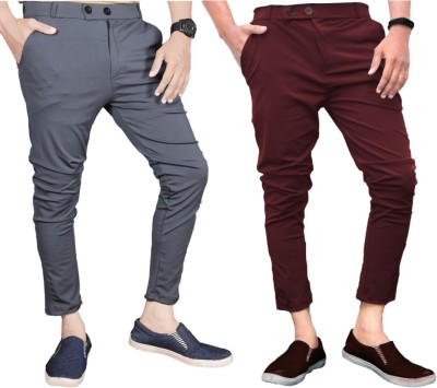 Knit Vey Slim Fit Men Multicolor Trousers