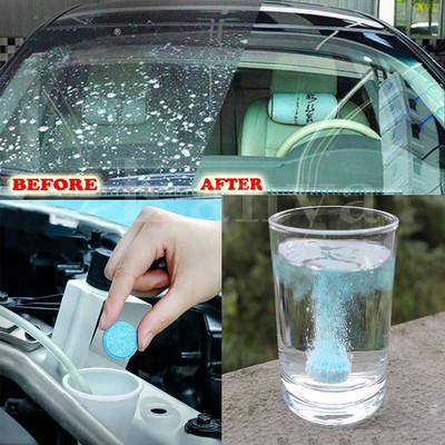 Qweezer 10 Pcs Car Windshield Glass Cleaner Car Solid Tablets Wiper Tablet Concentrate Vehicle Glass Cleaner(10 g)