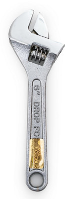 Globus 608 Adjustable Wrench/ Spanner Chrome Finish (6 inch / 150mm) Single Sided Open End Wrench(Pack of 1)