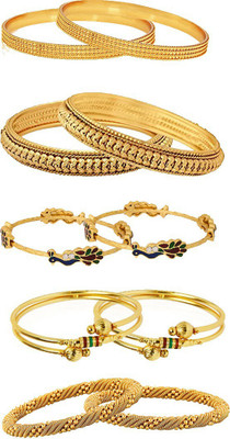 ZENEME Alloy Bangle Set(Pack of 10)