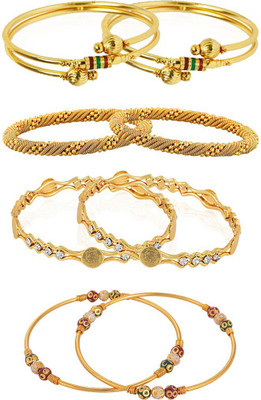 ZENEME Alloy Bangle Set(Pack of 8)