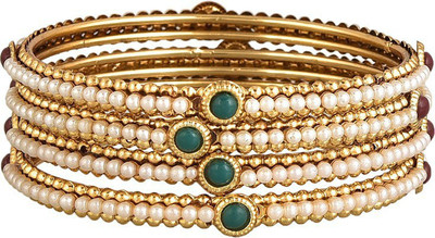 ZENEME Alloy Gold-plated Bangle Set(Pack of 4)