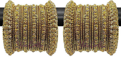 ZENEME Alloy Gold-plated Bangle Set(Pack of 2)
