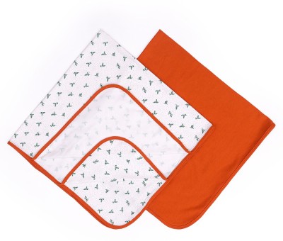 Mi Arcus Printed Crib Swaddling Baby Blanket for  AC Room(Cotton, Orange)