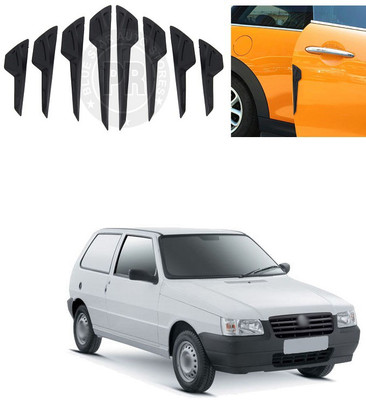 XZRTZ Plastic Car Bumper Guard(Black, Pack of 8, Fiat, Uno)