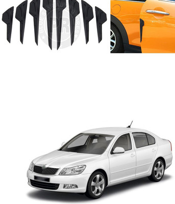 XZRTZ Plastic Car Bumper Guard(Black, Pack of 8, Skoda, Laura)