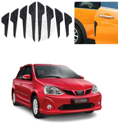 XZRTZ Plastic Car Door Guard(Black, Pack of 8, Toyota, Etios Liva)