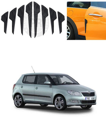 XZRTZ Plastic Car Bumper Guard(Black, Pack of 8, Skoda, Fabia)