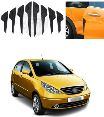 XZRTZ Plastic Car Door Guard(Black, Pack of 8, Tata, Indica Vista)