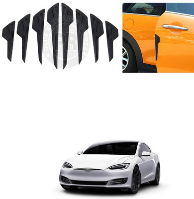 XZRTZ Plastic Car Bumper Guard(Black, Pack of 8, Tata, Zest)