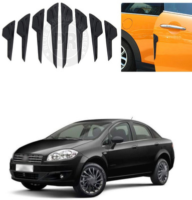 XZRTZ Plastic Car Bumper Guard(Black, Pack of 8, Fiat, Linea)