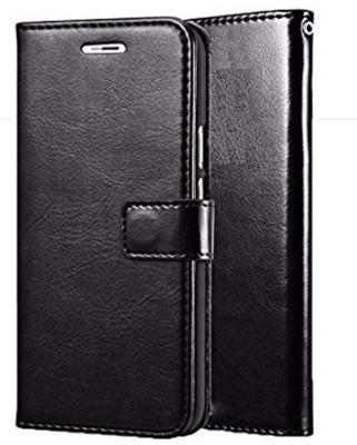 Kosher Traders Flip Cover for Leather Magnetic Vintage Flip Wallet Case Cover For Vivo Y75(Black, Cases with Holder)