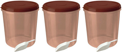 N H Enterprise Plastic Utility Container  - 10000 ml(Pack of 3, Brown)