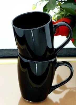 Sarsawal Best And Solid Blacks 320 ml for Tea/Coffee Glass Coffee Mug(320 ml, Pack of 2)