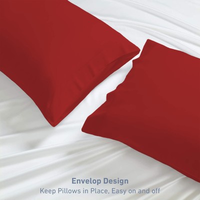 MeckHome Culture Cotton Pillows Cover(Pack of 2, 43.18 cm*68.58 cm, Maroon)