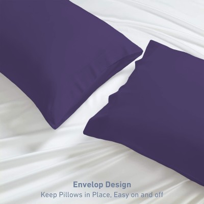 MeckHome Culture Plain Pillows Cover(Pack of 2, 45.72 cm*71.12 cm, Blue)