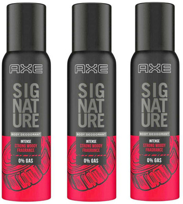 AXE Signature Intense Body Deodorant 3X122ml Deodorant Spray  -  For Men(366 ml, Pack of 3)