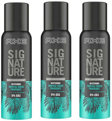 AXE Signature Mysterious Body Deodorant 3X122ml Deodorant Spray  -  For Men(366 ml, Pack of 3)