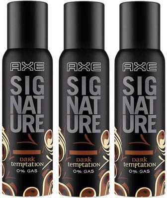 AXE Signature Dark Temptation Body Deodorant 3X122ml Deodorant Spray  -  For Men(366 ml, Pack of 3)