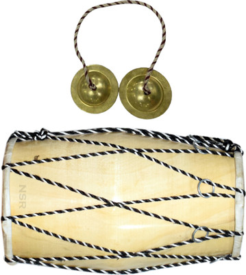 NSR Traders NSR.TRADERS Baby Dholak Best Quality 06 Rope & Rings Dholki(Clear)