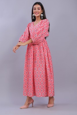 Vinayak Collection Women A-line Pink Dress