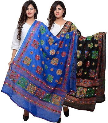 raj-rajeshwari collection Pure Cotton Embroidered Women Dupatta