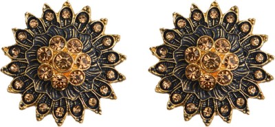 Rabia Taj Pearl & Arts Designer Crystal Alloy Stud Earring