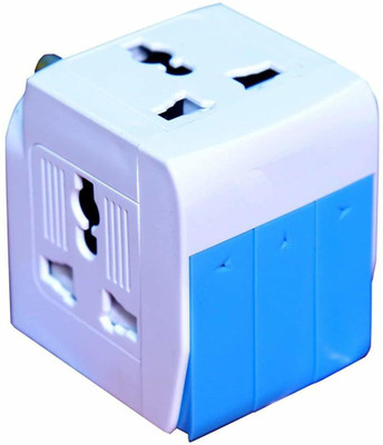 Nirvair Multi Plug Wall Socket Connector, 3 in 1Universal Travel Adaptor, Heavy Duty 6 A Three Pin Socket
