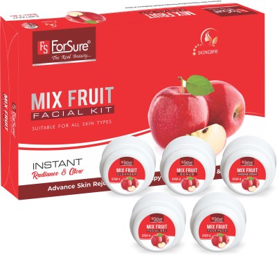 ForSure The Real Beauty Mix Fruit Facial Kit for Instant Radiance & Glow(6 x 13.5 g)