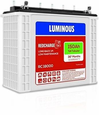 LUMINOUS RedCharge RC18000 Tall Tubular Battery Tubular Inverter Battery (150 AH) Tubular Inverter Battery  (150)