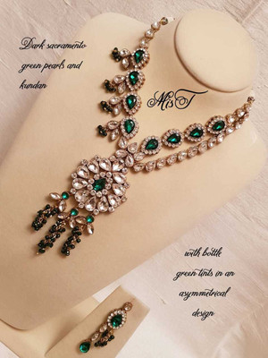CATALYST Alloy Copper Green Jewellery Set(Pack of 1)