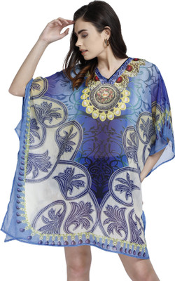 Aditi Wasan Printed Polyester Women Kaftan