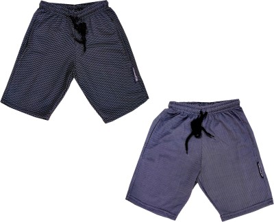 IndiWeaves Short For Boys Casual Solid Polyester(Blue, Pack of 2)