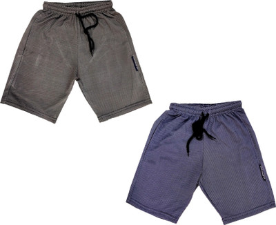 IndiWeaves Short For Boys Casual Solid Polyester(Blue, Pack of 2)