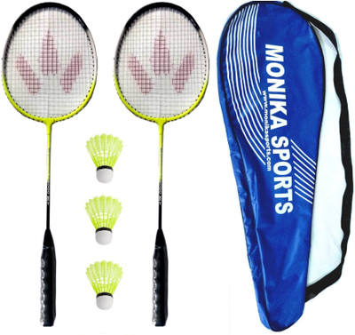 Monika Sports 2000 Aluminum Body Light Weight Badminton Racqurt Badminton Kit
